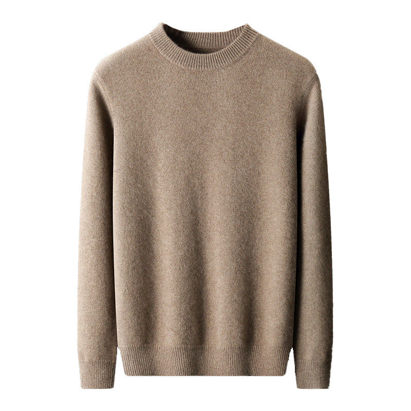 Men's Round Neck Pullover in Cashmere Look with Extra Soft Pile and Gift Box Chichicherry