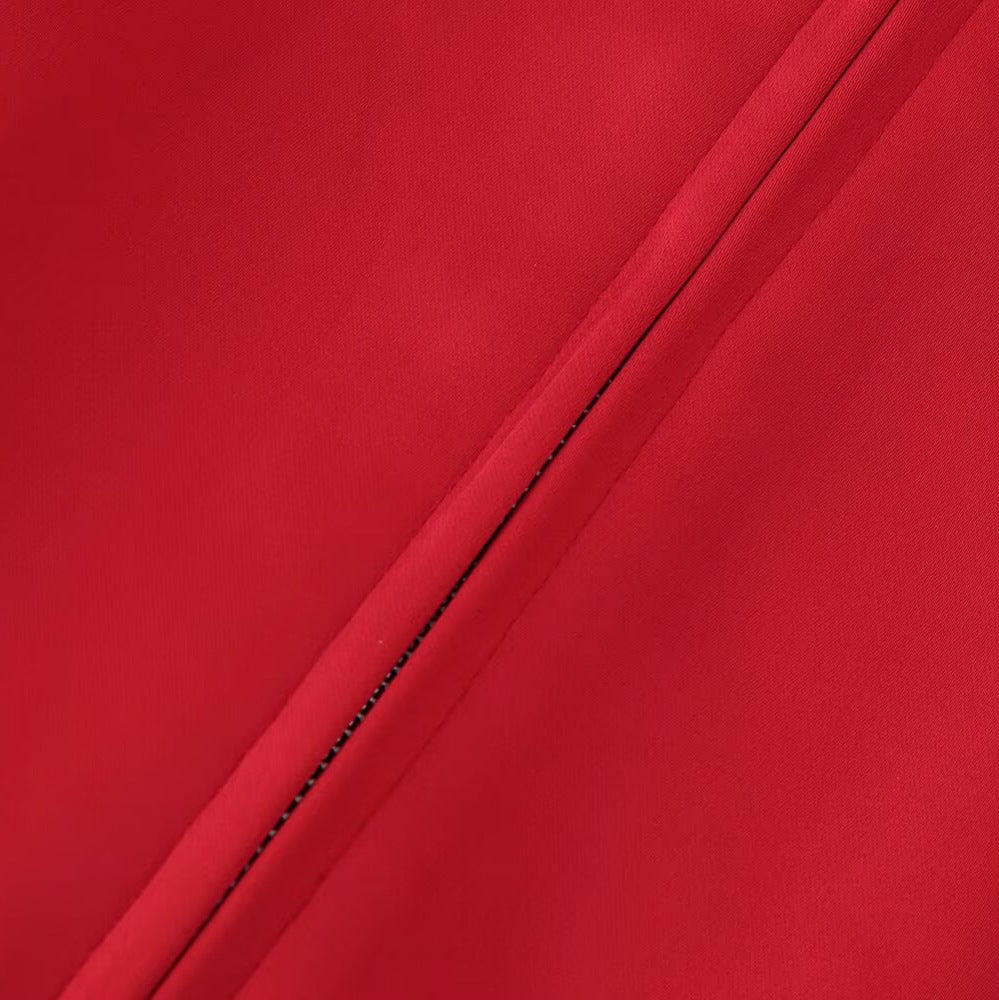 Women's Lightweight Windbreaker Jacket with Stand Collar, Zipper Pockets and Elastic Hem Chichicherry