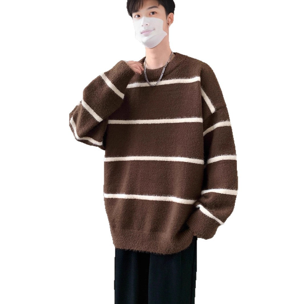 Unisex Oversized Knit Sweater with Striped Design Chichicherry