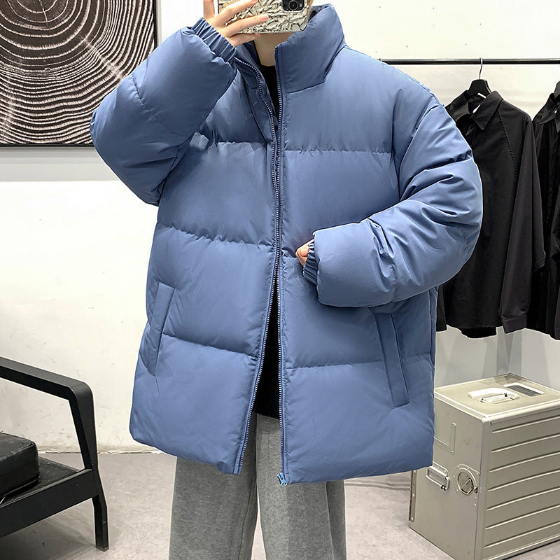 Women's Padded Oversized Quilted Jacket with High Stand-Up Collar and Straight Cut Chichicherry