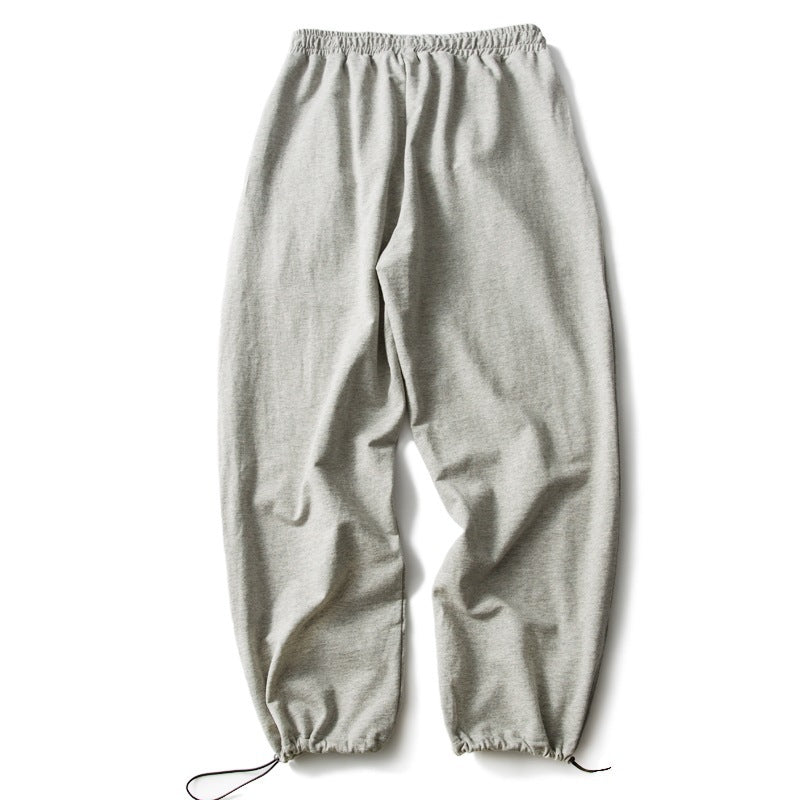Unisex Soft Oversized Jogging Pants with Elastic Waistband, Drawstring, and Adjustable Cord Hem Chichicherry