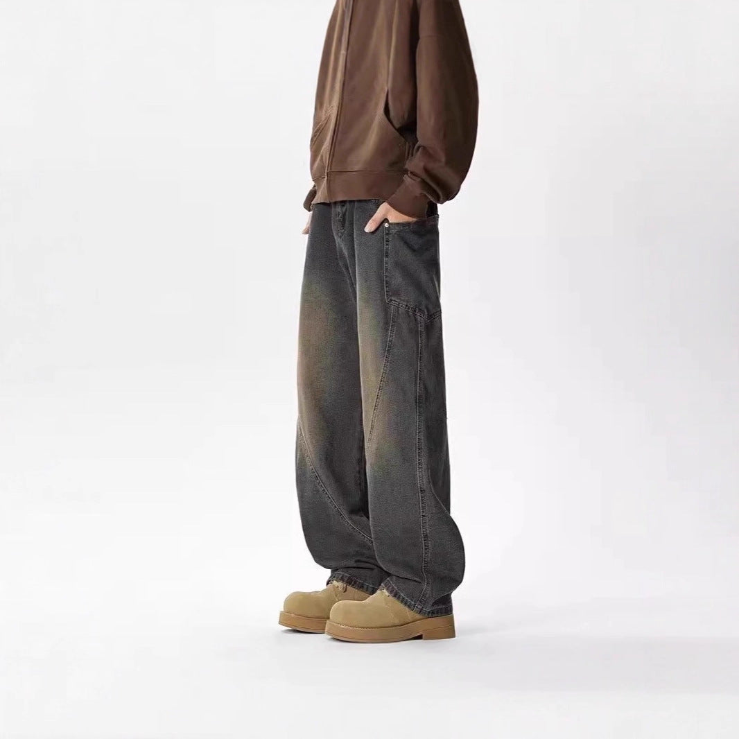 Men's Wide-Cut Casual Jeans Chichicherry
