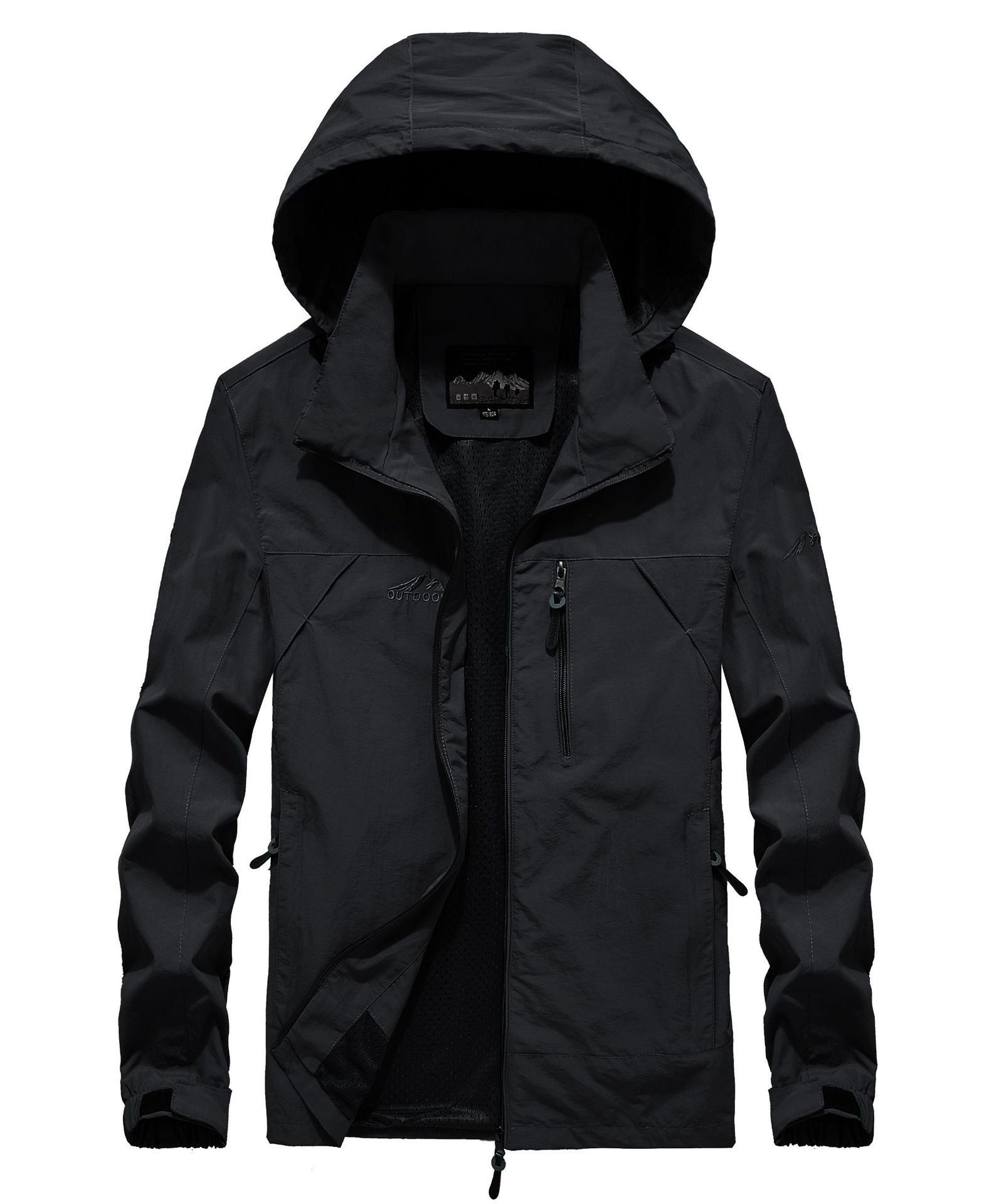 Men's lightweight breathable softshell trekking jacket with hood and mesh lining Chichicherry