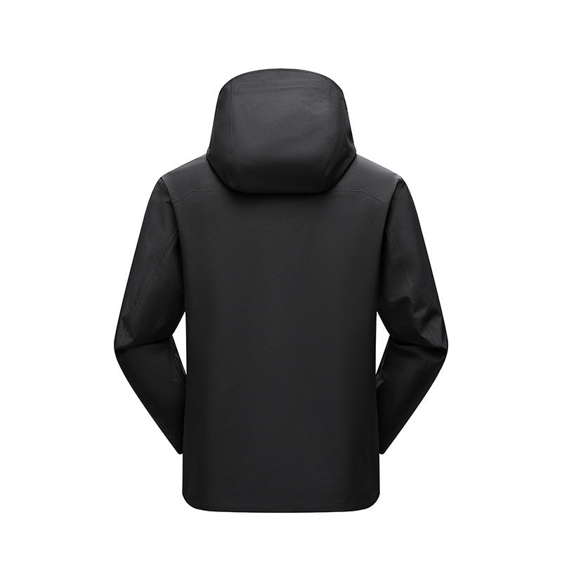 Men's Minimalistic technical three-layer softshell jacket with sealed seams and waterproof front zipper Chichicherry