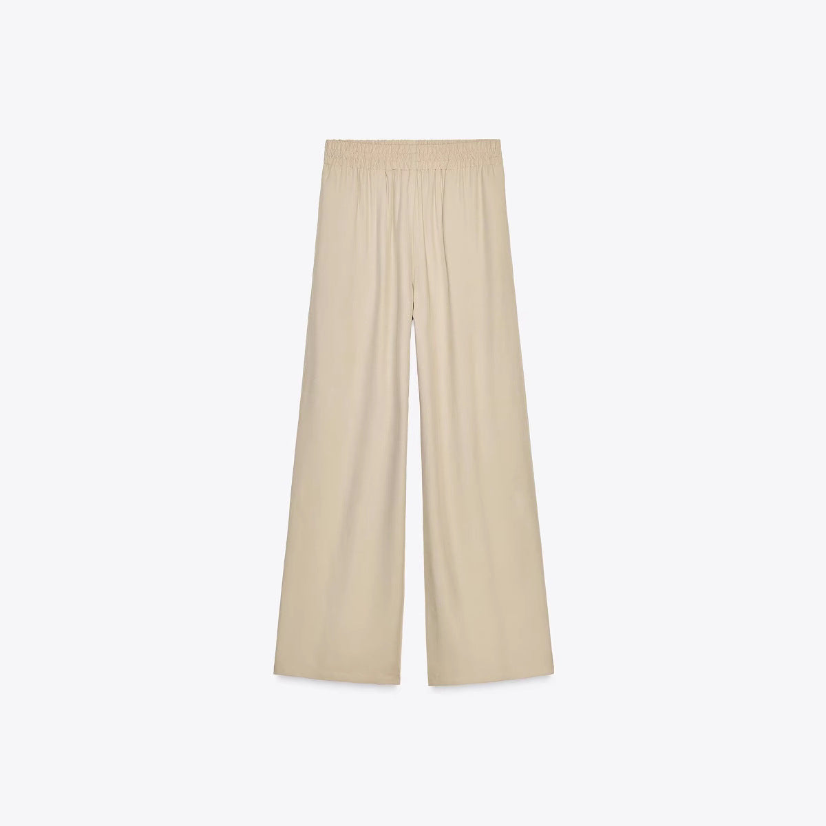 Ladies Soft Jersey Palazzo Pants with Elastic Waistband and Wide Leg Chichicherry
