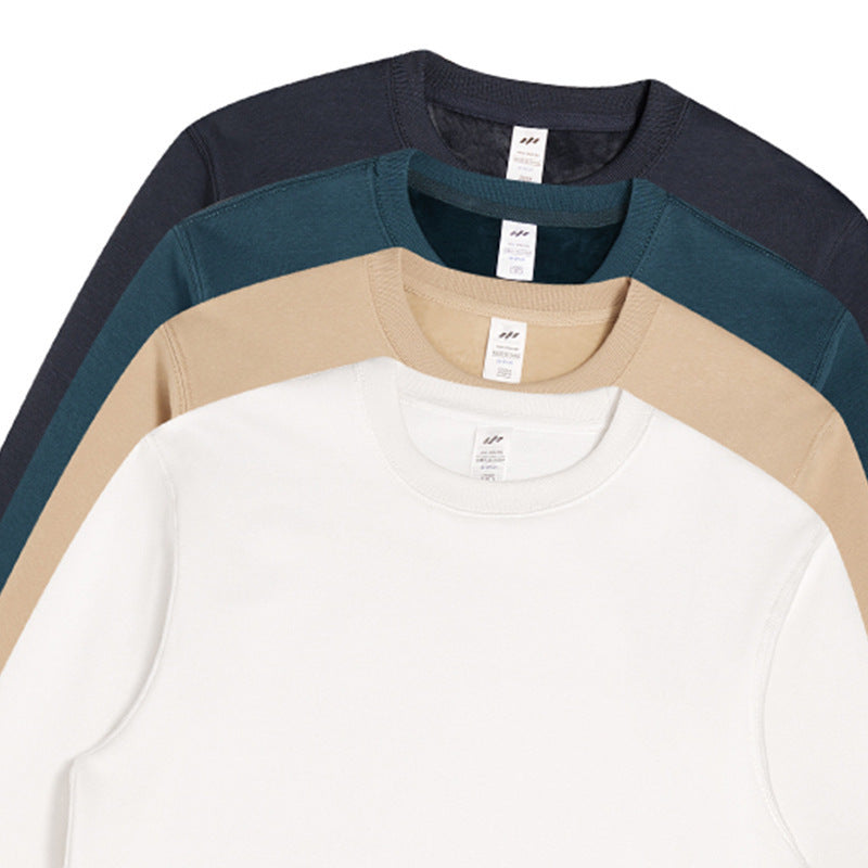 Unisex Minimalist Cotton Sweatshirt with Round Neck, Ribbed Cuffs & Relaxed Fit Chichicherry