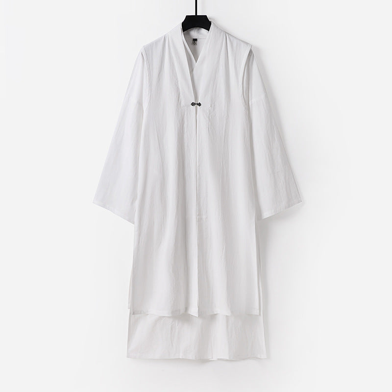 Unisex Longer Oversized Kimono Coat with discreet toggle closure and wide silhouette Chichicherry