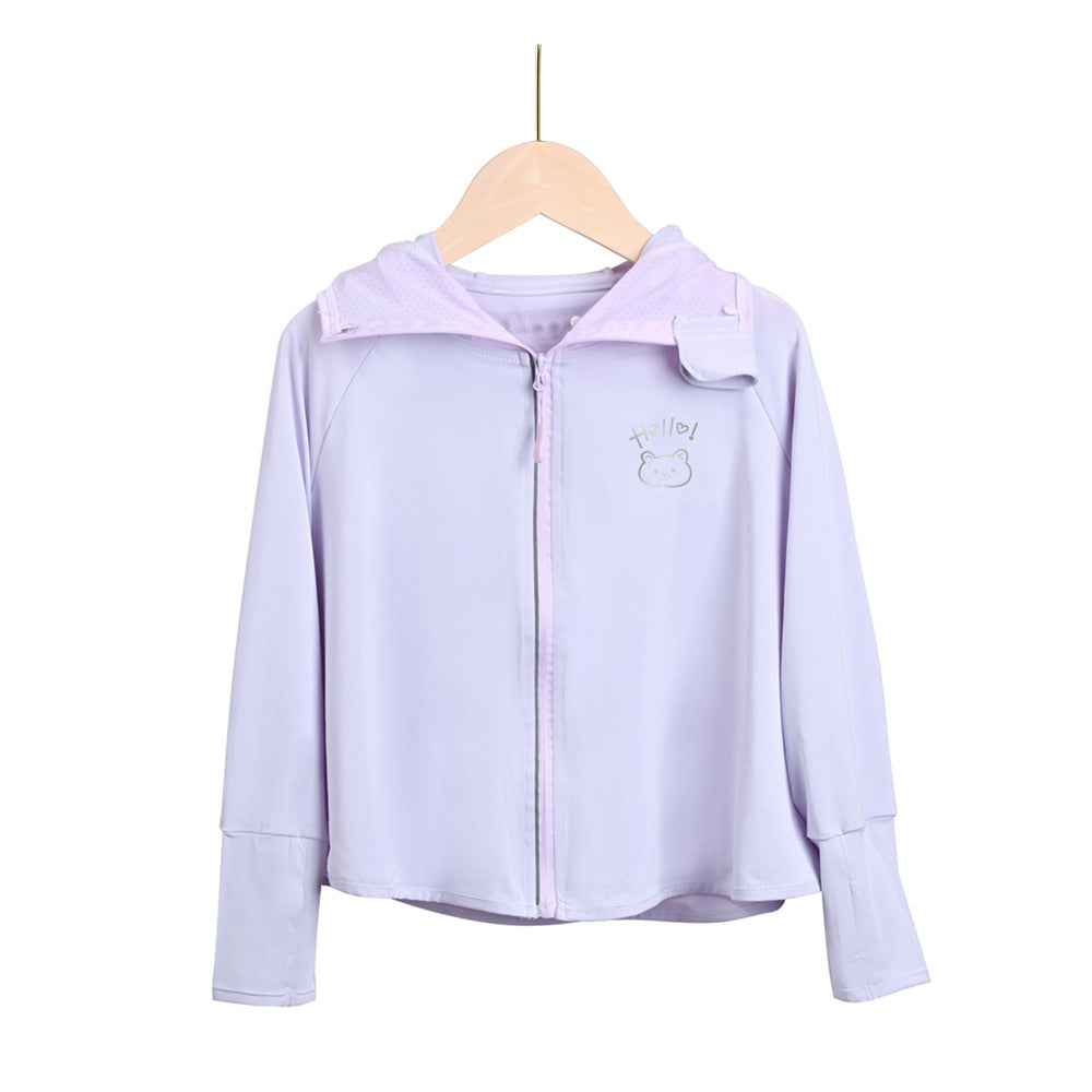 Girls multifunctional UV protection jacket with hood Chichicherry