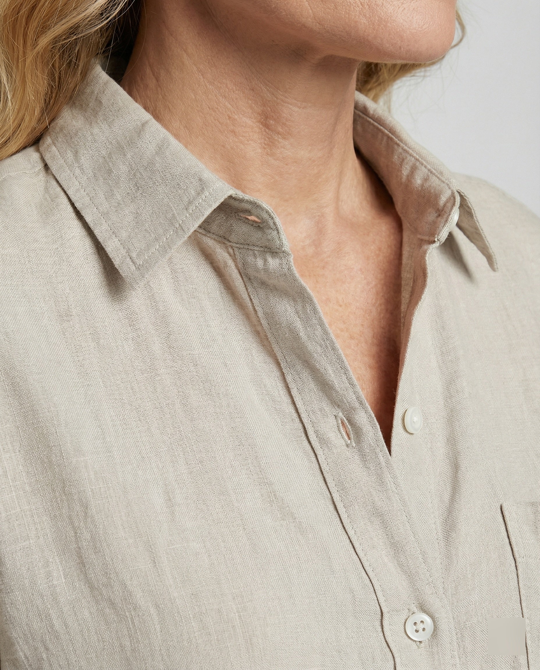 Women's Shirt Dress Linen Midi