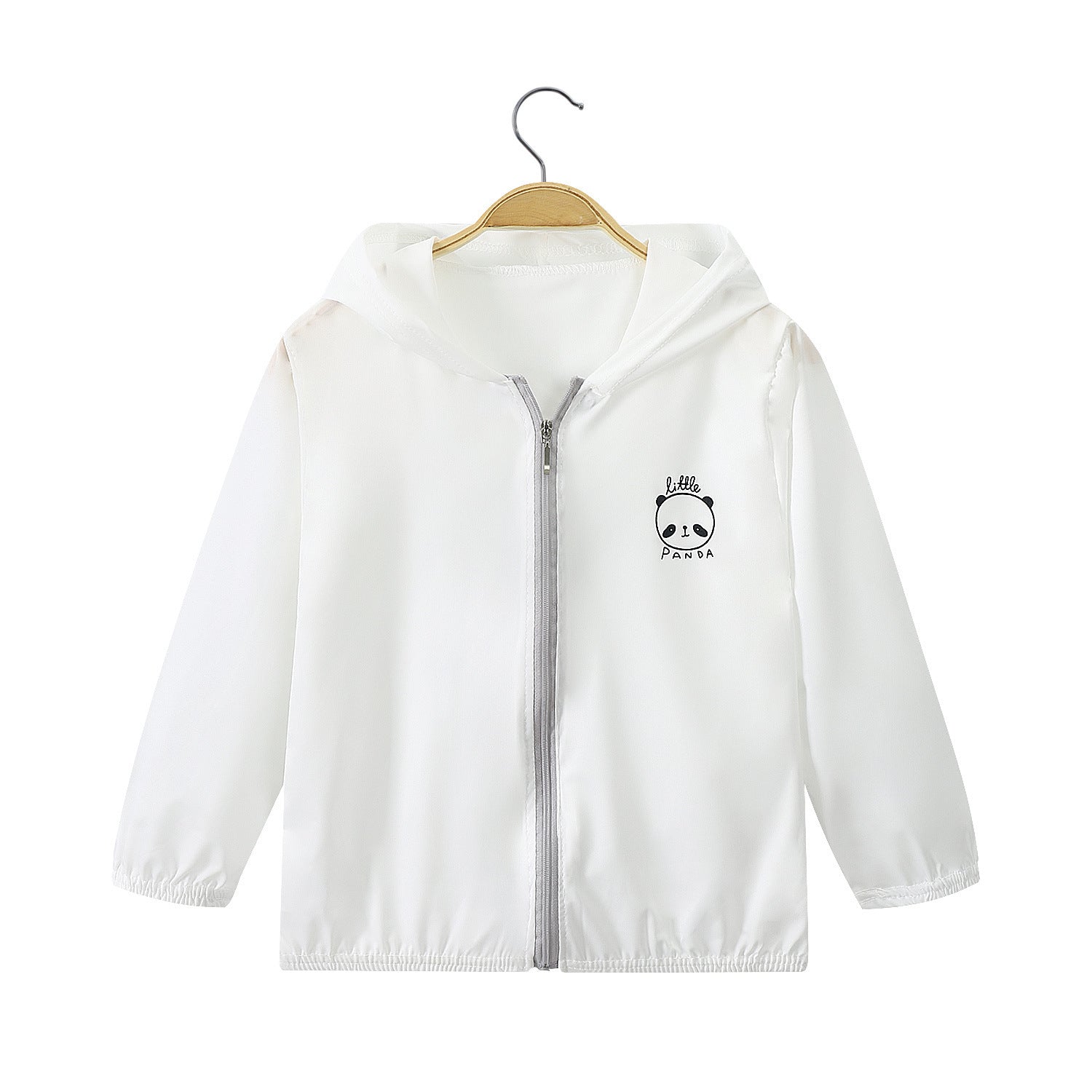 Unisex nan lightweight hooded jacket with full zip and cute panda print Chichicherry