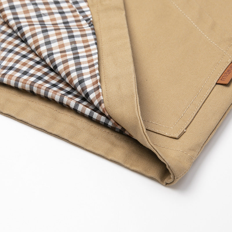 Men's Sleeveless Utility Vest with V-Neck, Cotton Canvas, Button Placket and Large Front Pockets Chichicherry