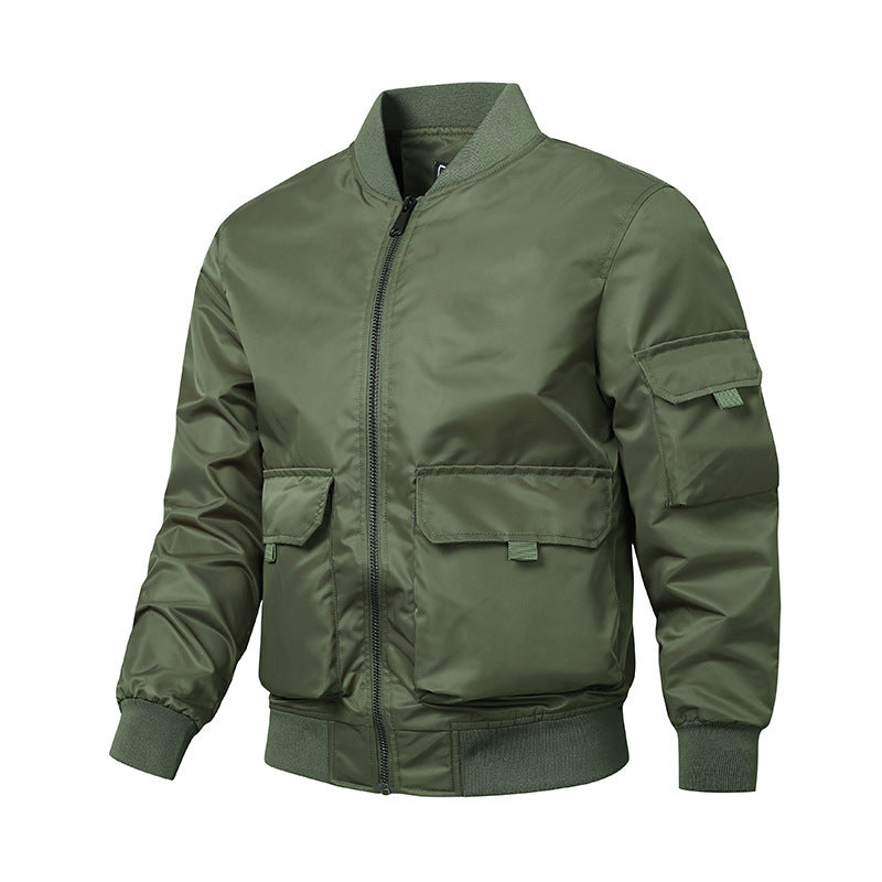 Men's bomber jacket in utility style with wind-resistant shell, multiple pockets and ribbed cuffs Chichicherry