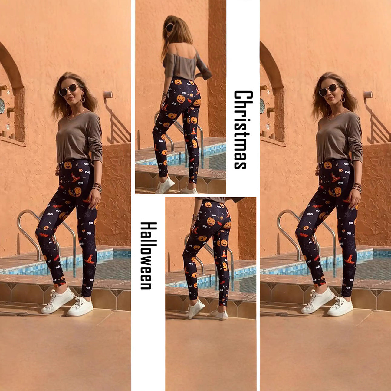 Women's Halloween leggings with high waist and stretchy comfort fabric Chichicherry