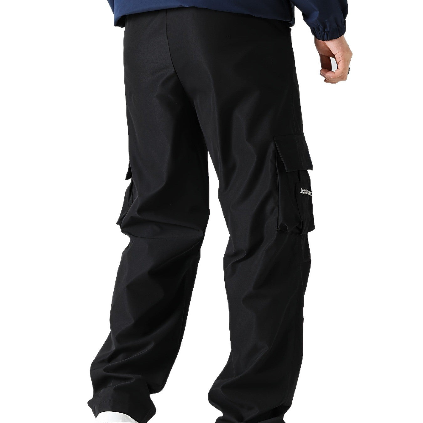 Men's utilitarian cargo pants with zip pocket, flaps & drawstring waist Chichicherry