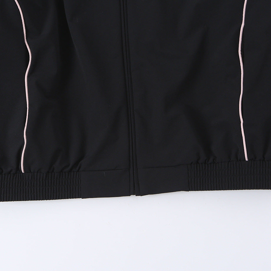 Women wide training pants with contrasting piping and elastic waistband Chichicherry