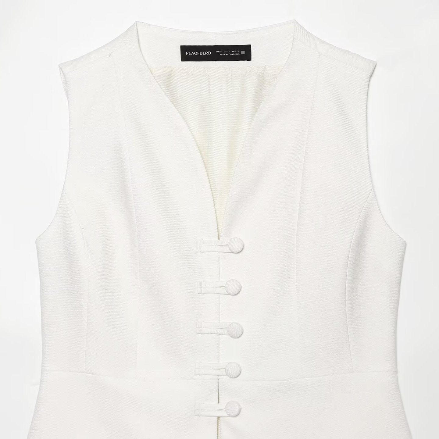 Women's High-Waisted Flared Pants with Decorative Button Closure and Side Pockets Chichicherry