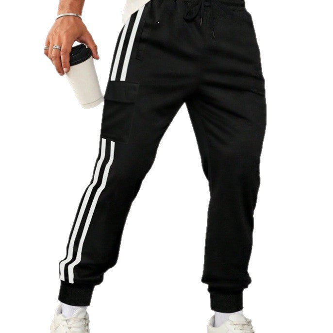 Men's utility jogging pants with a kangaroo pocket and wide cords Chichicherry