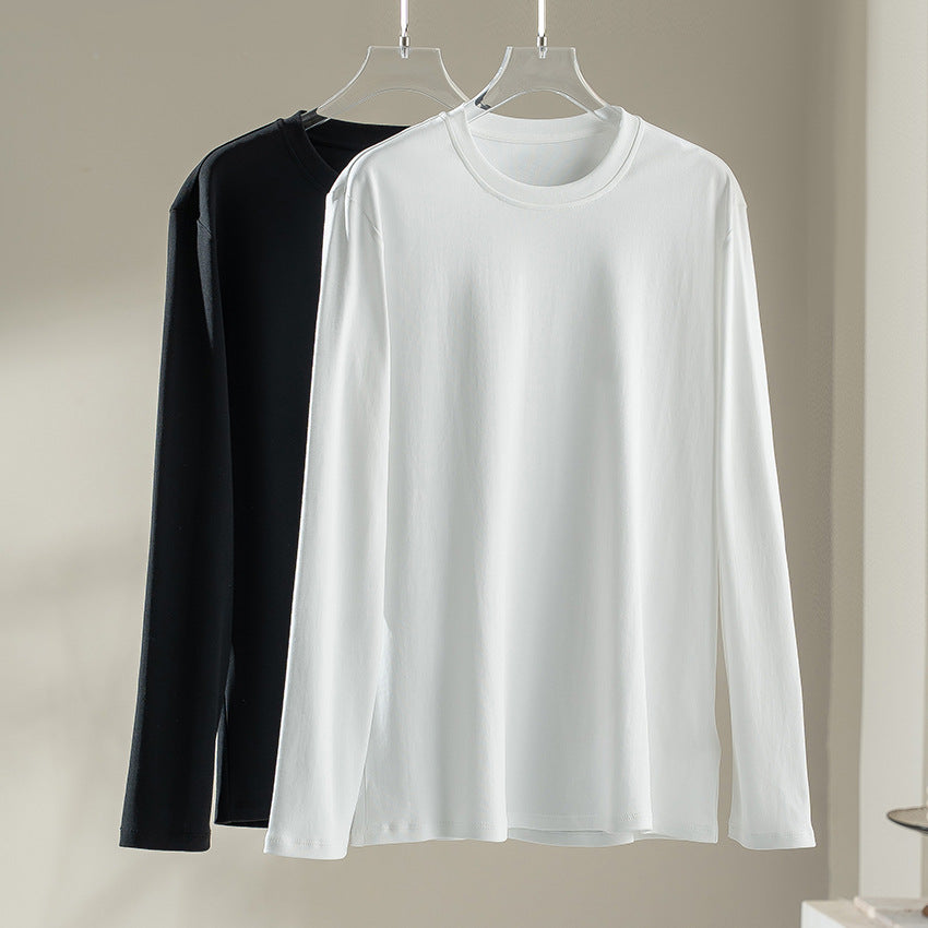 Women's Long Sleeve Round Neck Long Sleeve made of Modal Mix with Flowing Silhouette Chichicherry