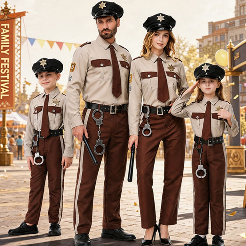 Men's police costume with decorative uniform and accessories Chichicherry