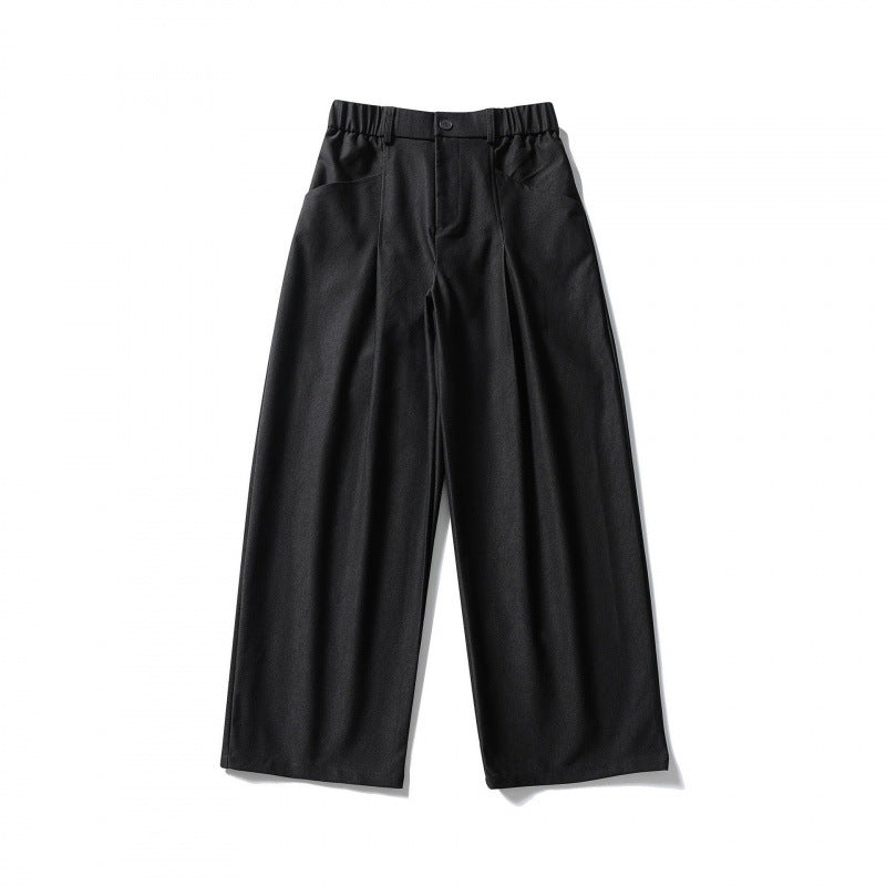 Women High-waisted Culotte Pants with elastic back, soft twill and decorative front pleats Chichicherry