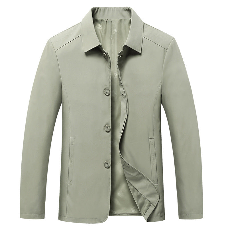 Men's elegant lightweight city jacket in blouson style with shirt collar and padded lining Chichicherry