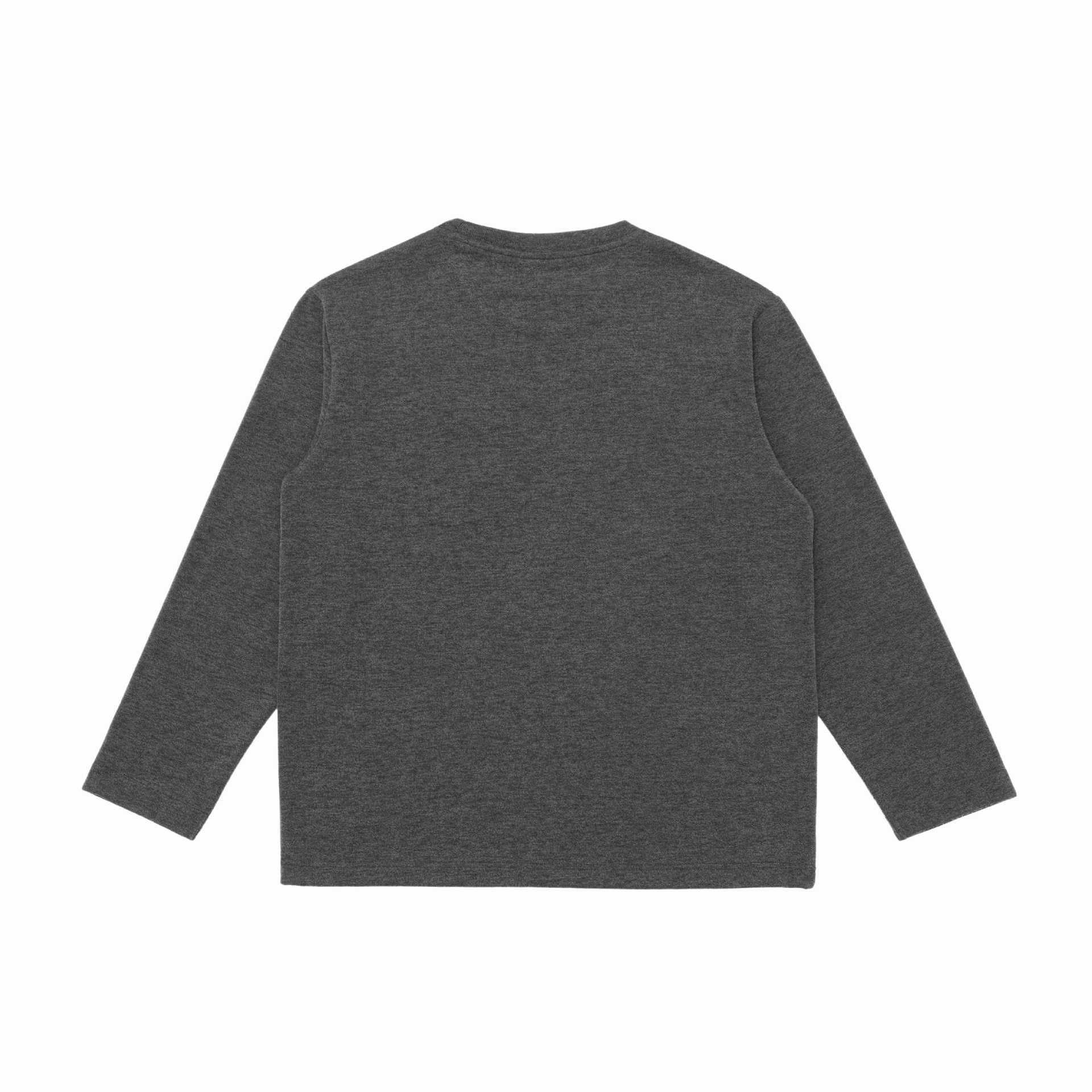 Unisex Oversize-Longsleeve shirt with round neck and decorative chest piped Chichicherry
