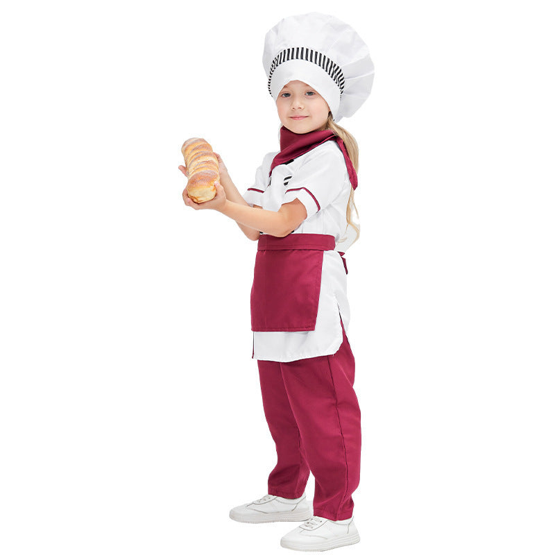 Girls cooking costume with high-quality apron and chef's hat Chichicherry