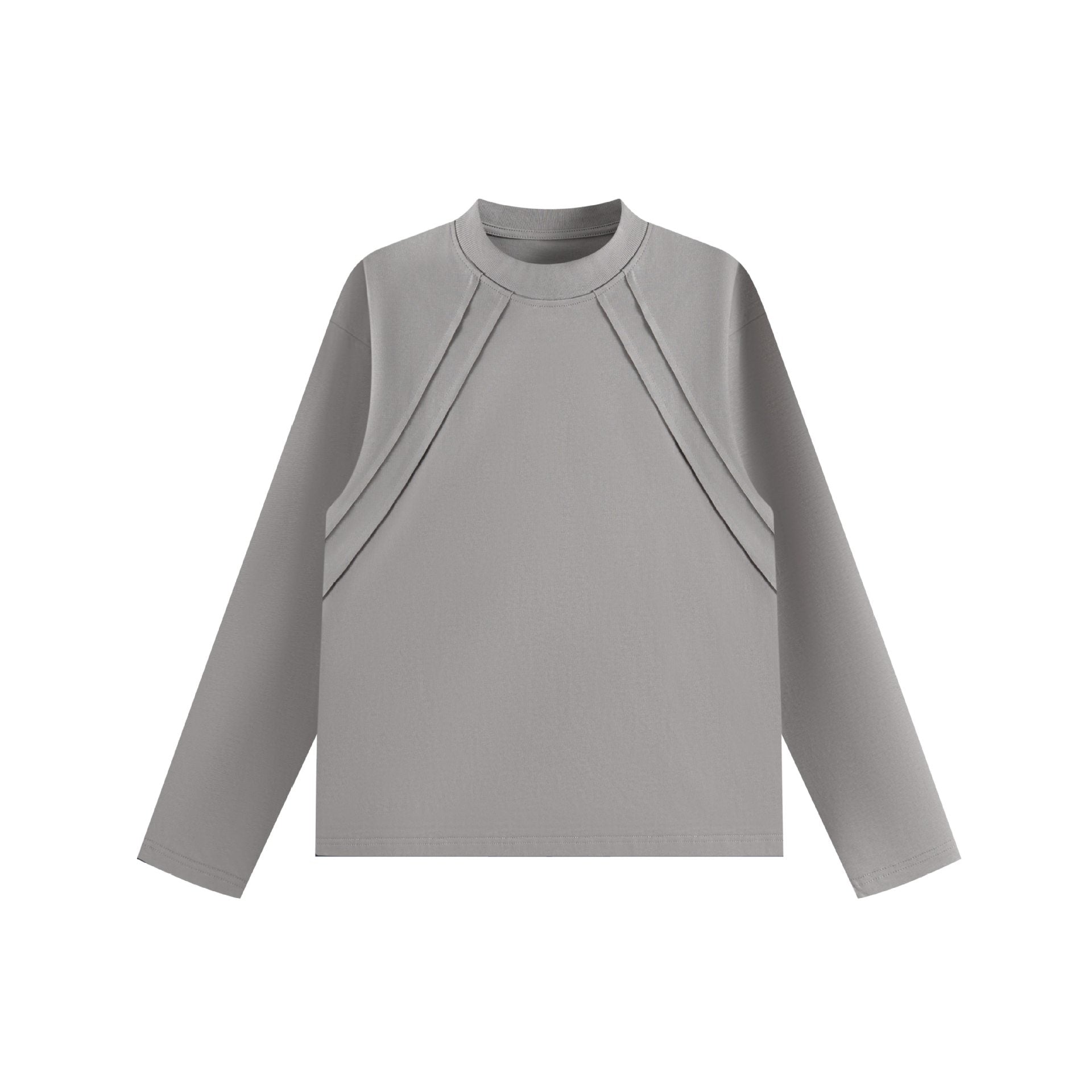 Unisex Oversize sweatshirt with decorative layered yoke and round neck Chichicherry