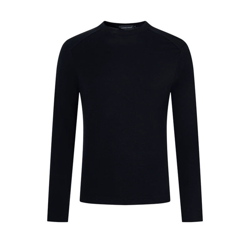 Men's fine knit pullover with round neck made of merino wool Chichicherry
