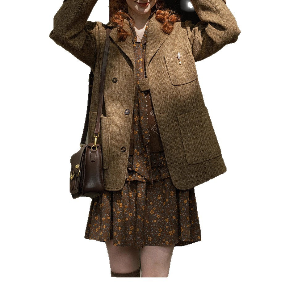 Women Stylish Wool Jacket Chichicherry