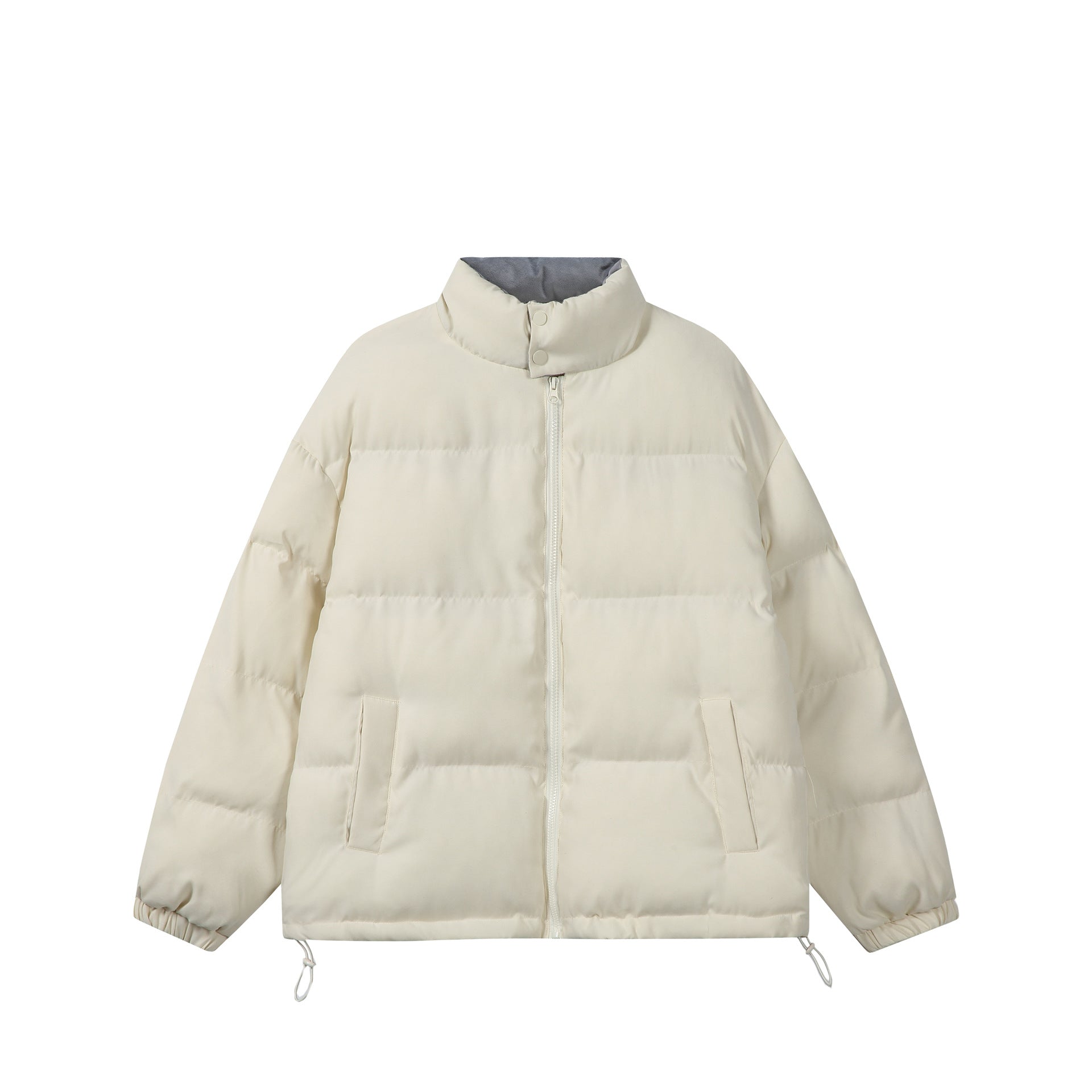 Women's Padded Boxy Quilted Jacket with High Stand-Up Collar Chichicherry