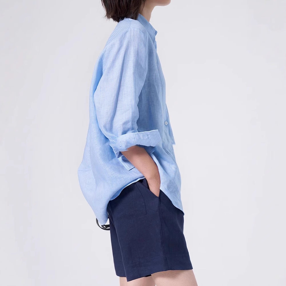 Ladies Elegant Striped Blouse Chichicherry