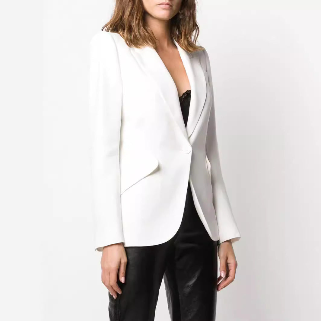 Women's vegan leather pants in straight cut with high waist and subtle bootcut Chichicherry