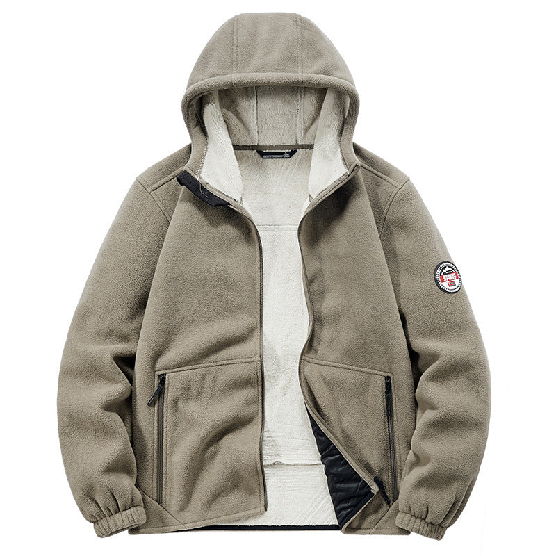 Men's Thermo-Fleece Hoodie with insulating Sherpa trim and concealed zip pockets Chichicherry