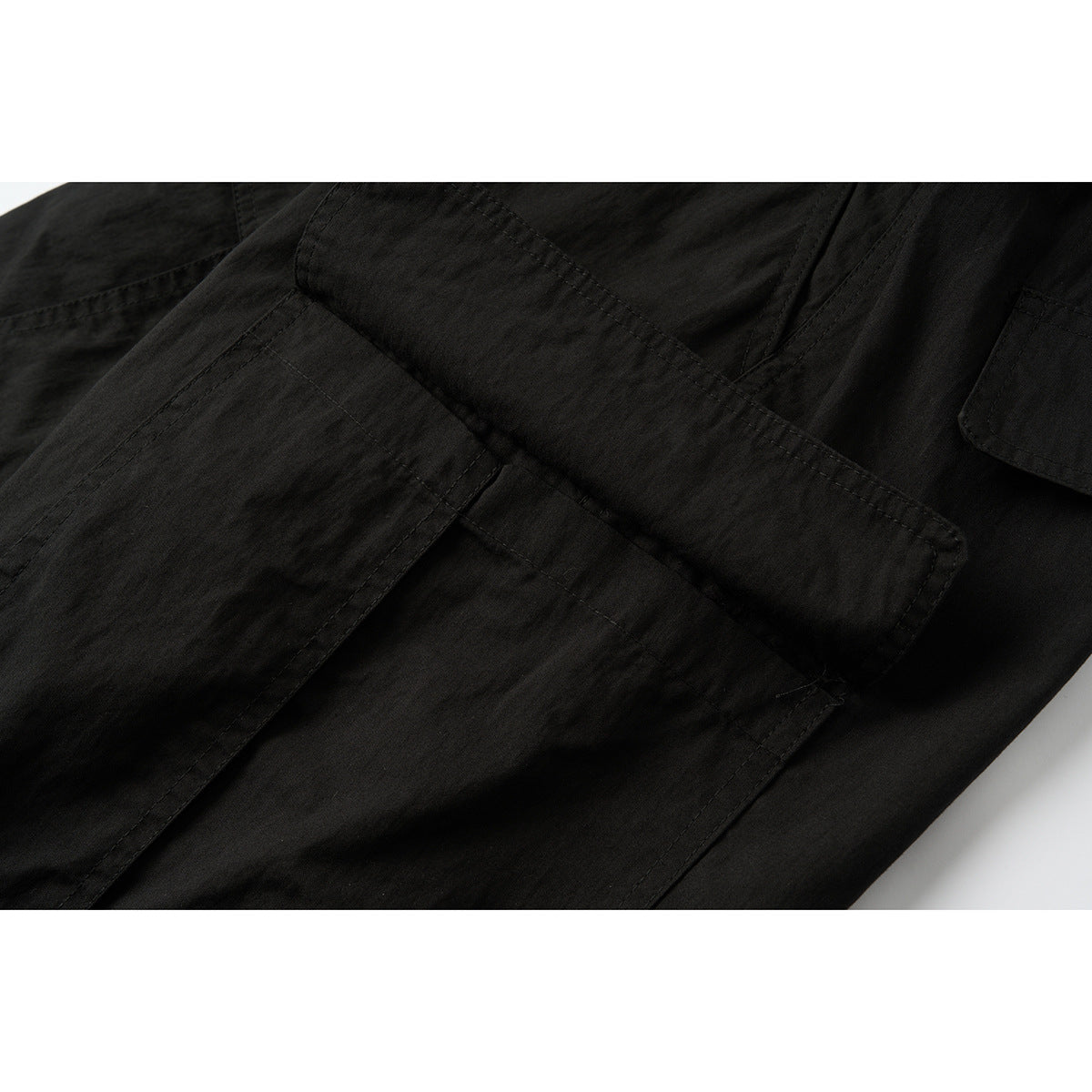 Women's Wide Cargo Culottes with Elastic Drawstring Waist and Flap Pockets