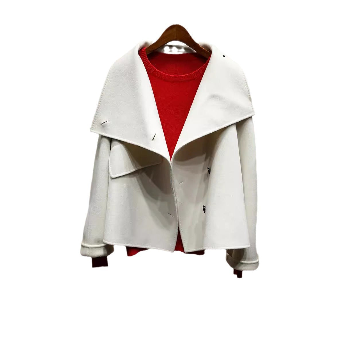 Ladies elegant transitional jacket with high collar Drune