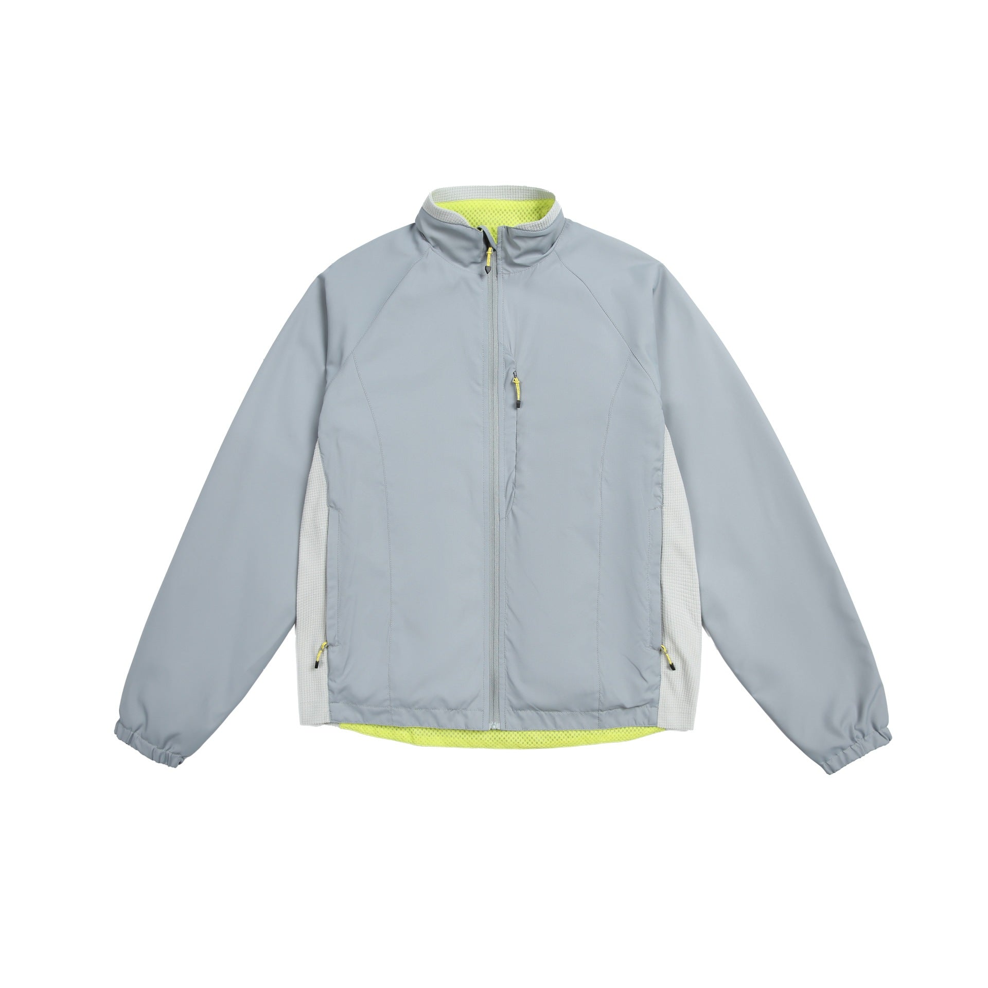 Unisex Lightweight Stand-up Collar Softshell Jacket with Fleece Inner Side and Zipper Pockets Chichicherry