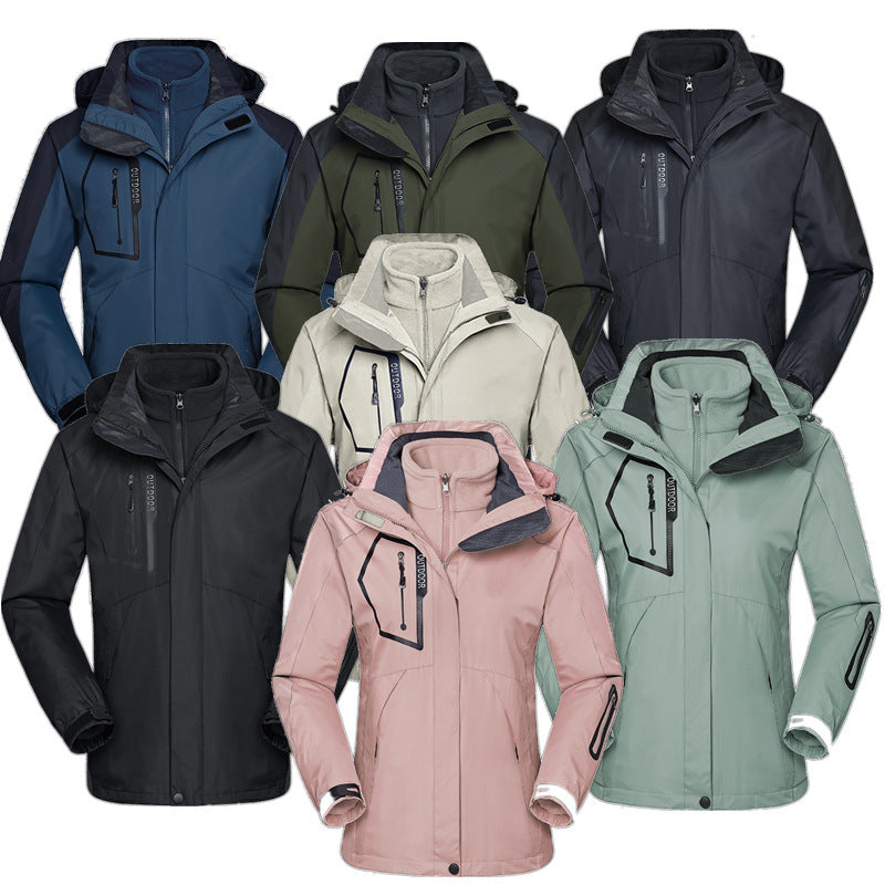 Men's breathable and waterproof softshell outdoor jacket with welded seams and multifunctional pockets Chichicherry
