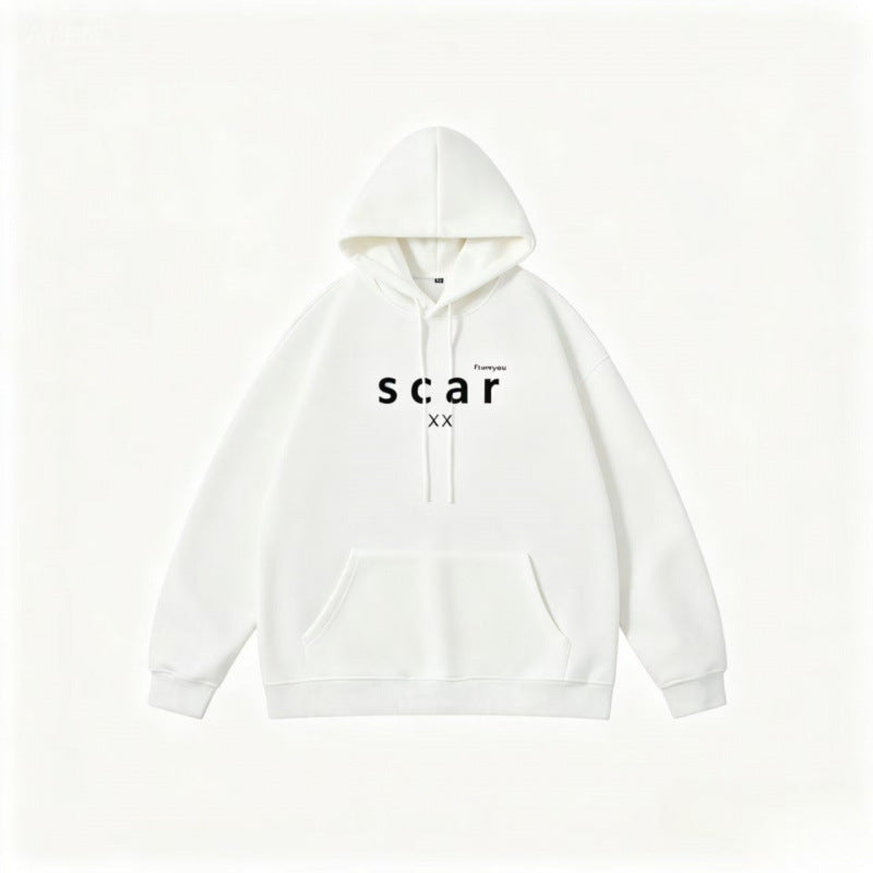 Unisex Oversize Hoodie with Kangaroo Pocket and Minimal Front Print Chichicherry
