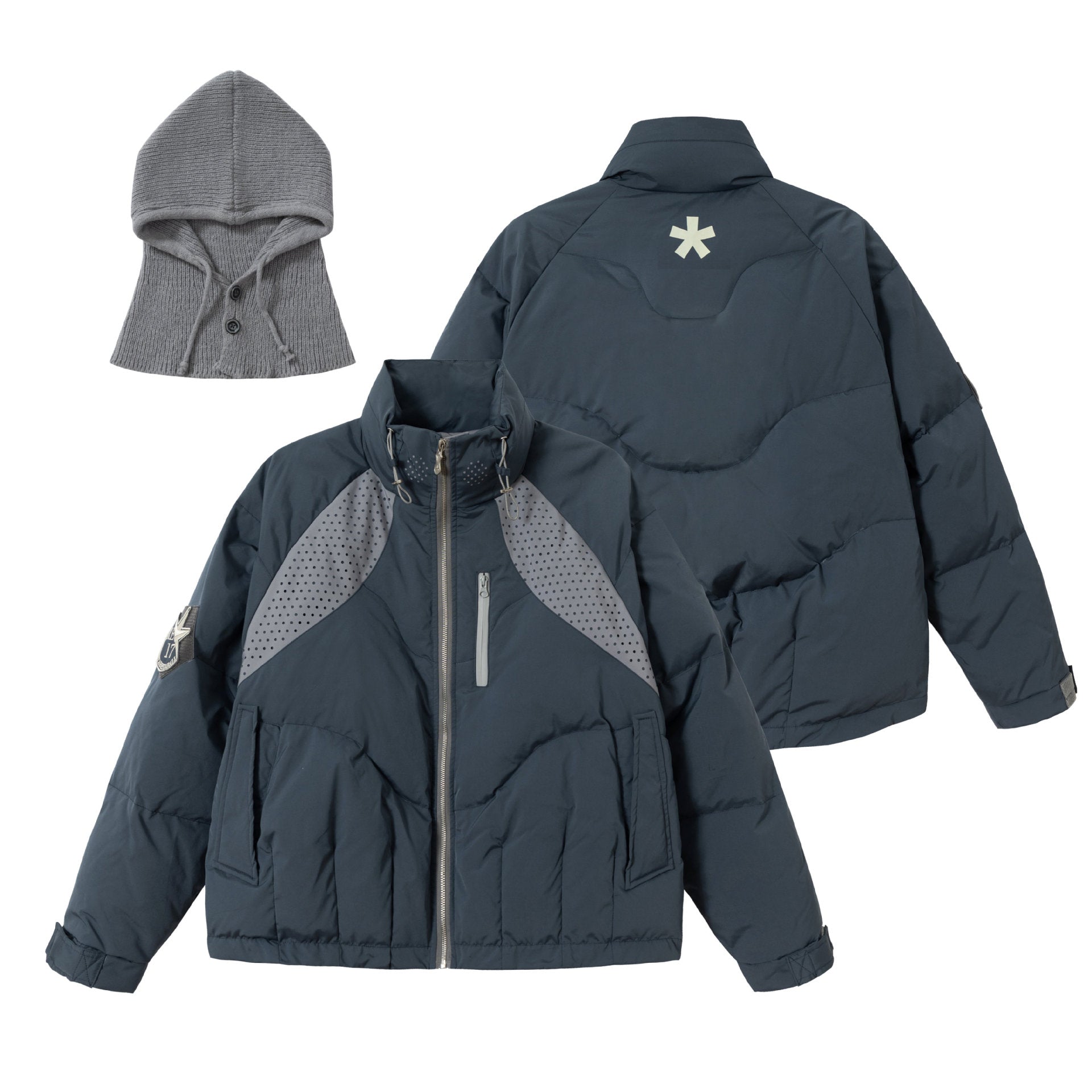 Men's short padded winter jacket with a high stand-up collar Chichicherry