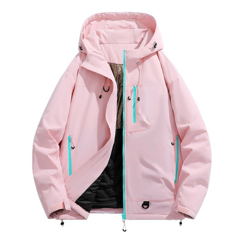 Women's Waterproof Insulated Softshell Thermo Jacket with Hood and Multifunctional Pockets Chichicherry