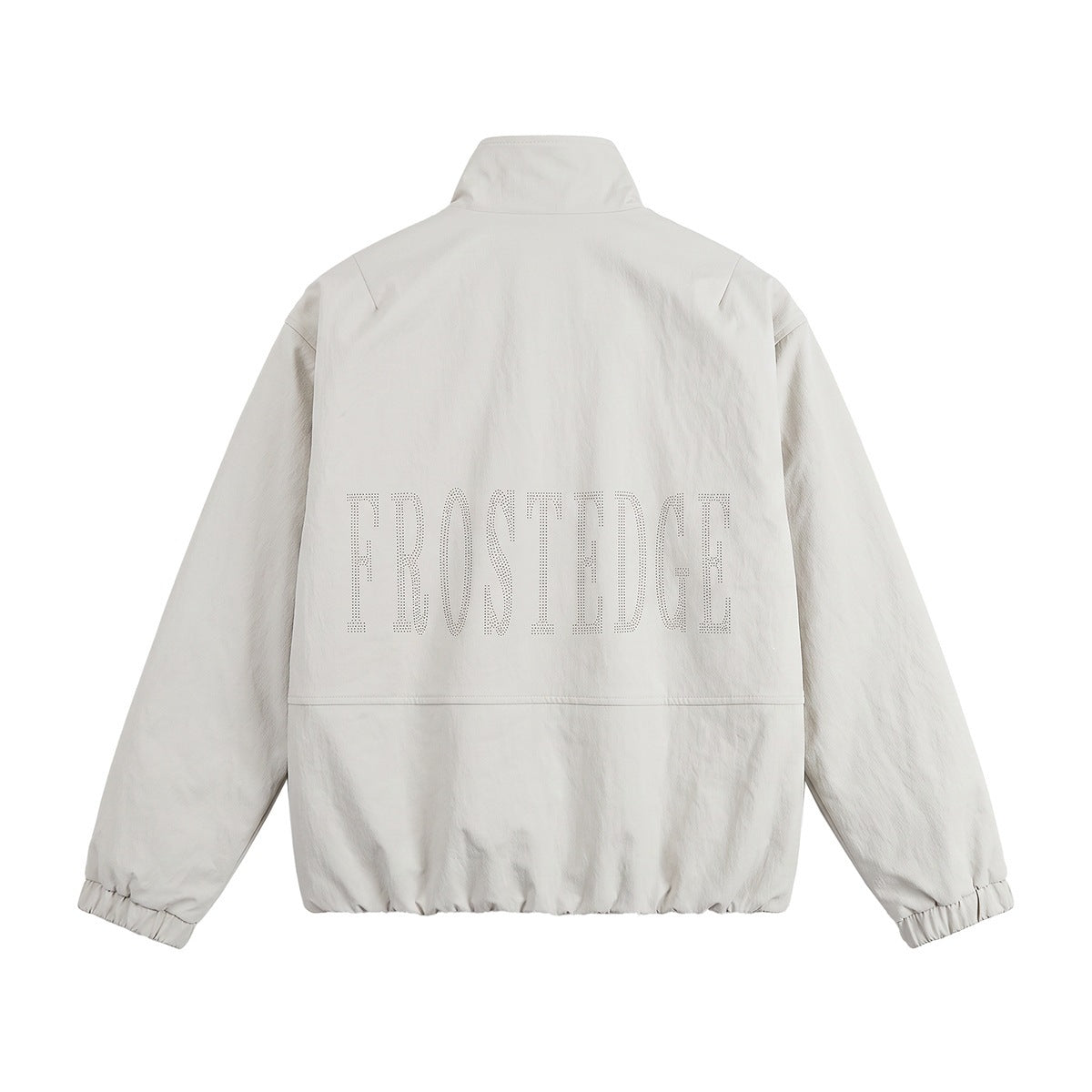 Men's short-cut minimalist boxy blouson with stand collar and press stud placket Chichicherry