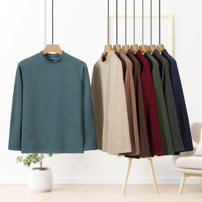 Men's Premium Mockneck Sweater made of fine wool blend with raglan sleeves Chichicherry