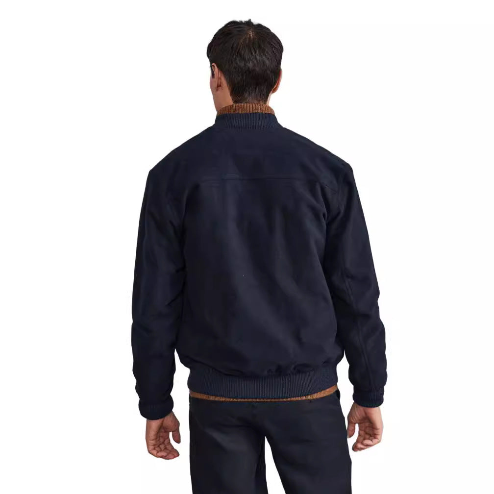 Men's bomber-style short jacket with button closure and flap pockets Chichicherry