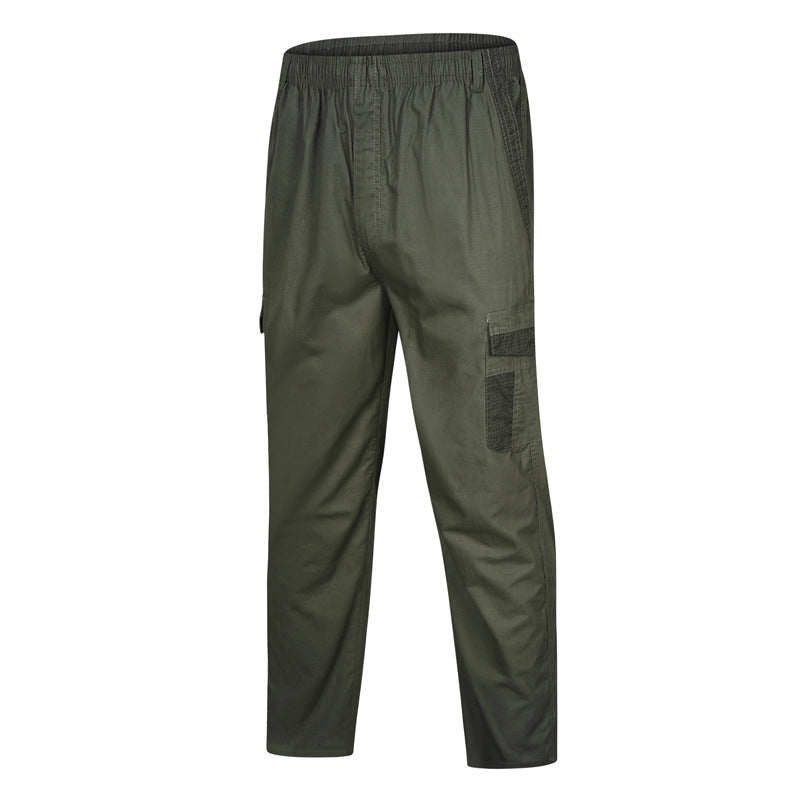 Men's cargo leisure pants with elastic waistband, multiple pockets and mesh inserts Chichicherry