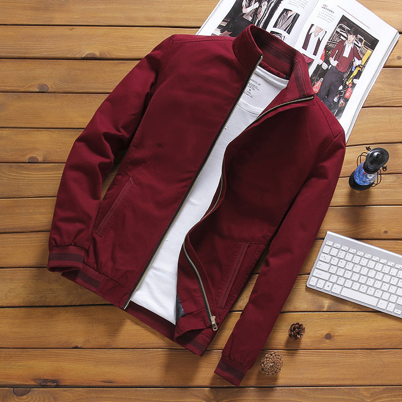 Men's lightweight bomber jacket with ribbed cuffs and contrasting stripes Chichicherry