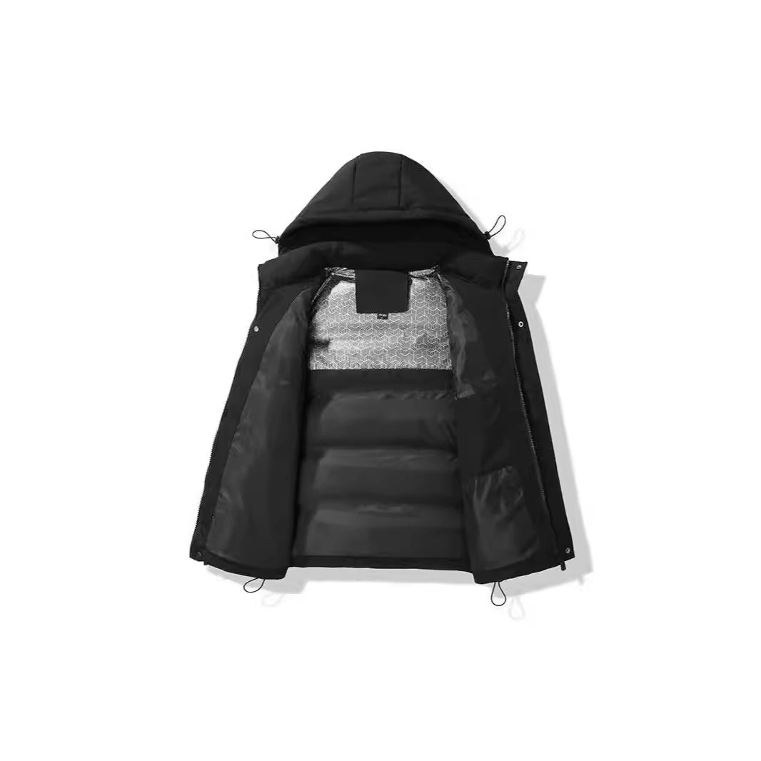 Men's Padded Hooded Vest with Thermal Insulation and Drawstring Chichicherry