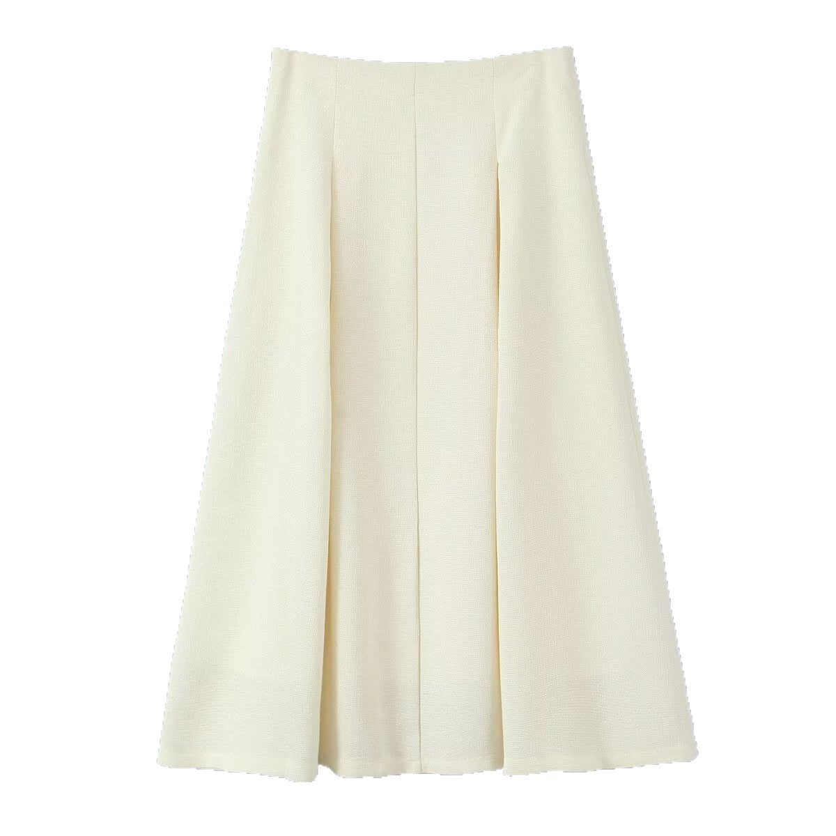 Women's midi skirt with tailored A-line and piped box pleats Chichicherry