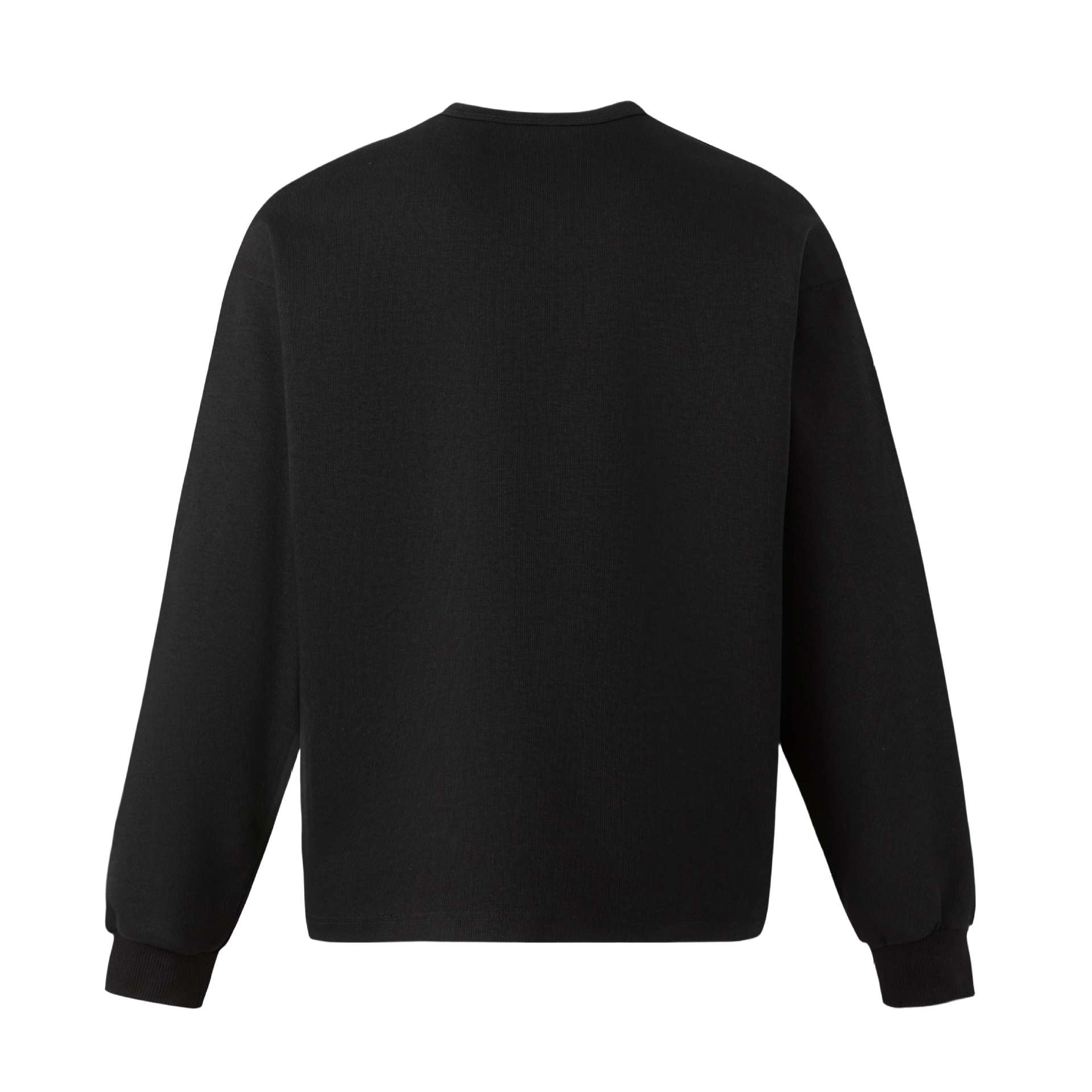 Unisex Oversized Sweatshirt with short Henley placket and blurred graphic print Chichicherry