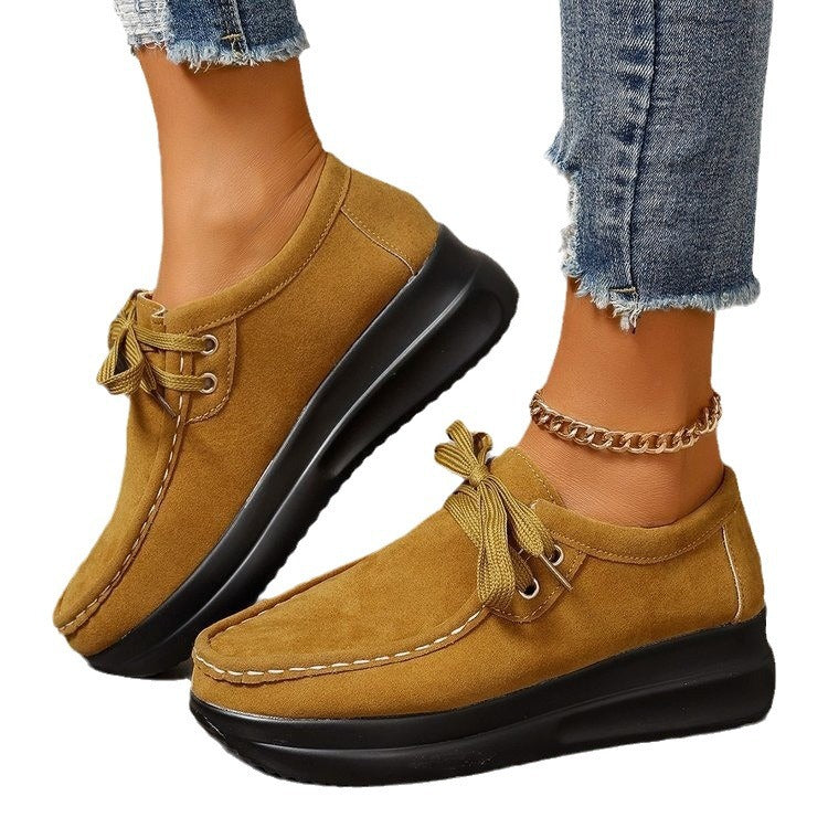 Women’s Platform Moccasins made of Suede with Padded Comfort Insole Chichicherry